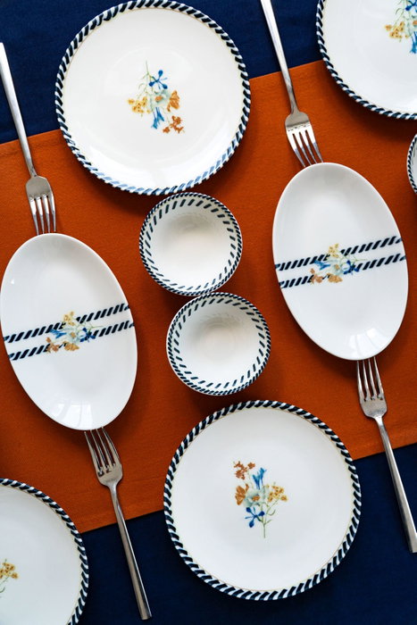 Hermia Set de Desayuno Demet 16 v2 de Porcelana Multicolor
